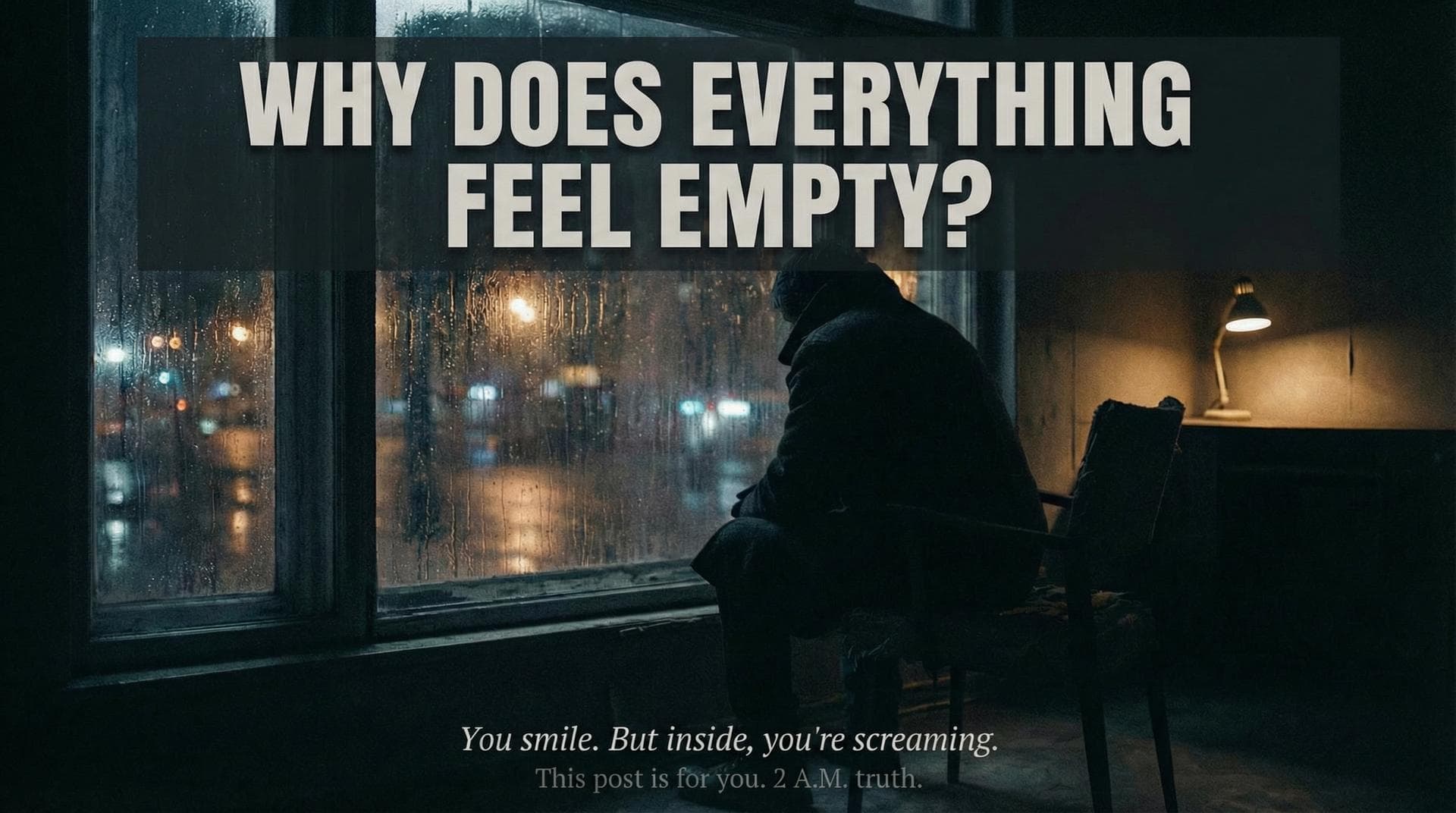 The quiet pain of feeling empty even when life looks perfect