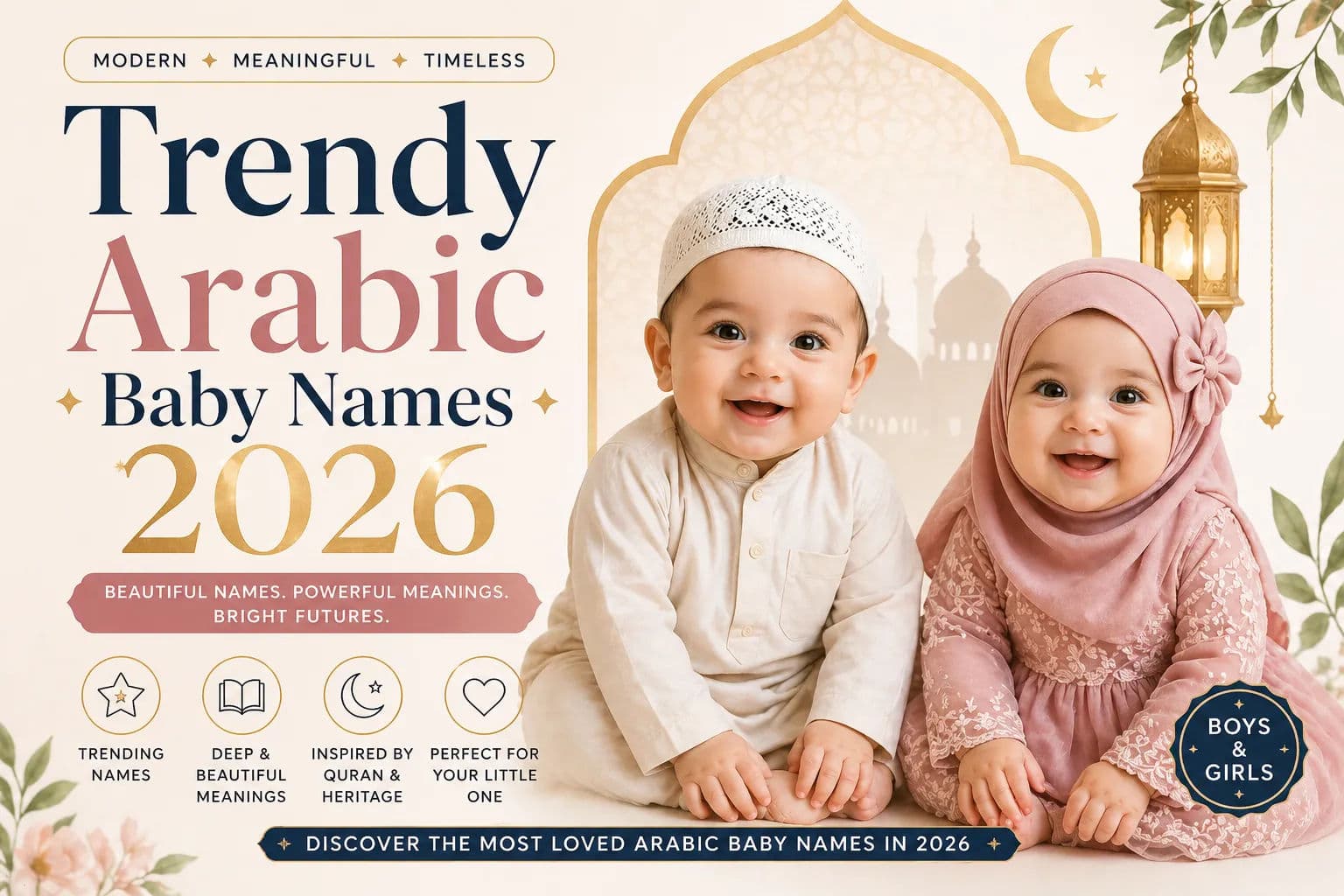Trendy Arabic baby names for boys and girls in 2026